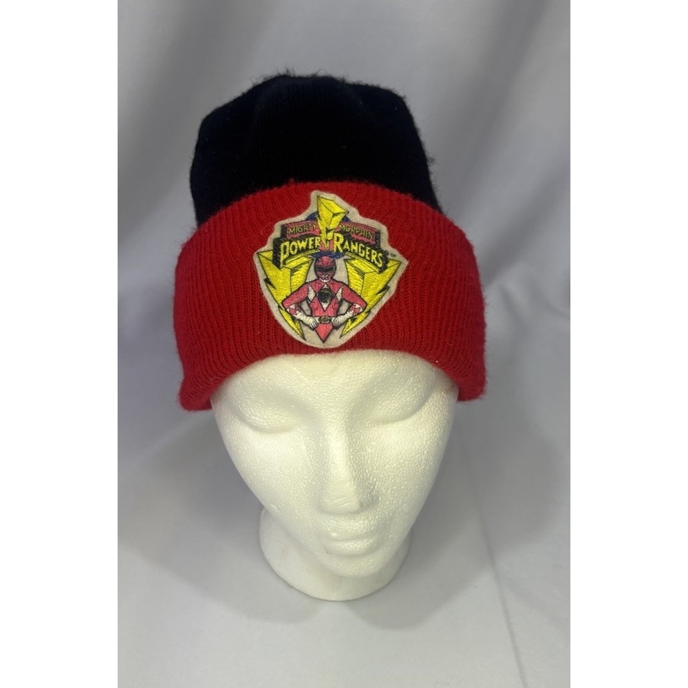 1994 Mighty Morphin Power Rangers Beanie Hat Saban USA Red Ranger